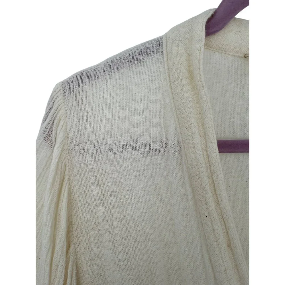 Free People Bell Sleeve Cream Romper Playsuit S| Boho Coastal Cowgirl Whimsigoth - Picture 5 of 16